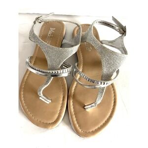 Y2K Madeline Stuart Casual Sandal Glam Resortwear Cruise Bride 7M Silver